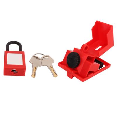 Clamp On Circuit Breaker Lock Device 38mm Shackle Nylon Safety Padlock for Lockout Tagout