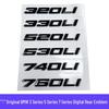 Compatible BMW 3, 5, 7 Series 320Li, 530Li, 740Li Rear Emblem Displacement Sticker.