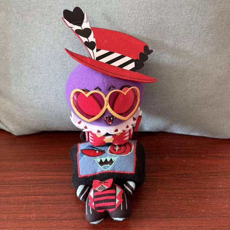 13cm Personaggio Anime Animazione Hazbin Coppia 3V Vox e Valentino Peluche Giocattoli Zaino Hotel Borsa Ciondolo Scrivania Peluche Bambola Decorazione