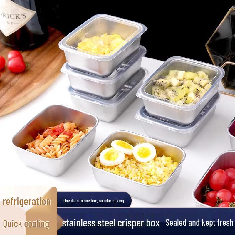 Cutie de depozitare etanșă din oțel inoxidabil de calitate alimentară cu capac