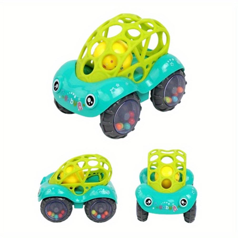 Toddler Push Toy Cars, Rattle Grab Soft Toys, Baby Teether Grab Balls, Baby Rattle Cars, Toddler Trucks, 1-3 Baby Gifts, Soft Truck Baby Gifts