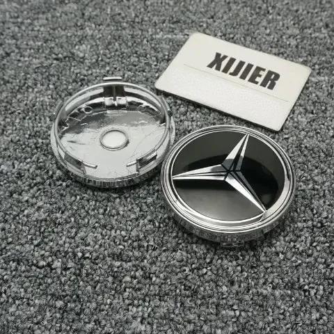 DJR5   New For Mercedes Benz 4 pieces 60MM Car Wheel Center Hub Caps Cover decorate Accessories For MERCEDES BENZ AMG W166 W253 X253 X2