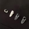 4pcs Versatile Finger Rings Set Adjustable Opening Fingernail Ring Trendy Finger Accessories Office Wear Jewelry