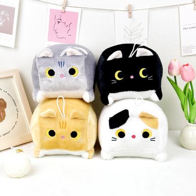 New Block Cat Plush Toy Doll Cute Little Cat Pillow Student Cartoon Children's Gift