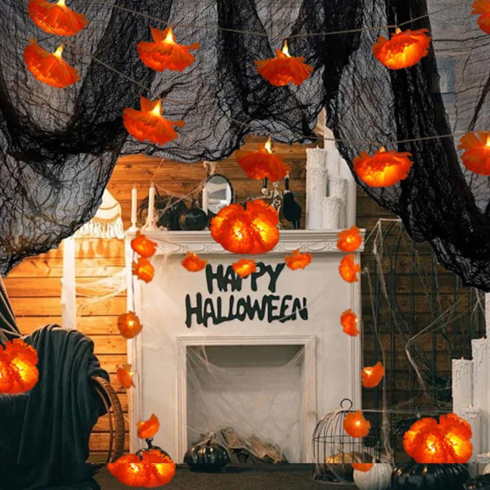 Orange Marigold Garland Lights String Lights for 10LED/30LED Thanksgiving