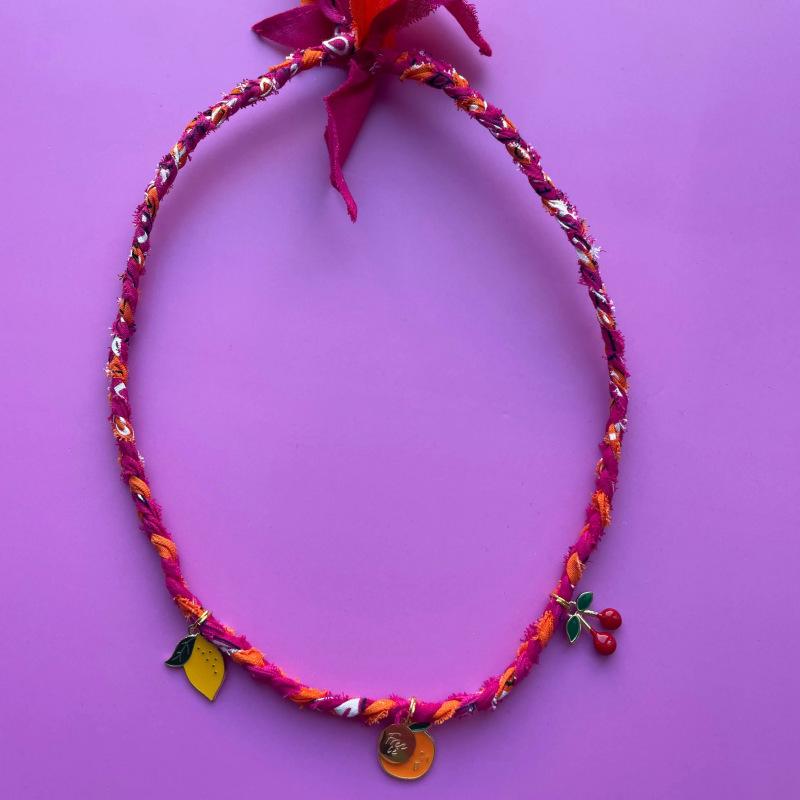 Natural Dopamine Color Tourmaline Beaded Necklace Women S Versatile Fashion Elegant Temperament Sweater Chain Necklace