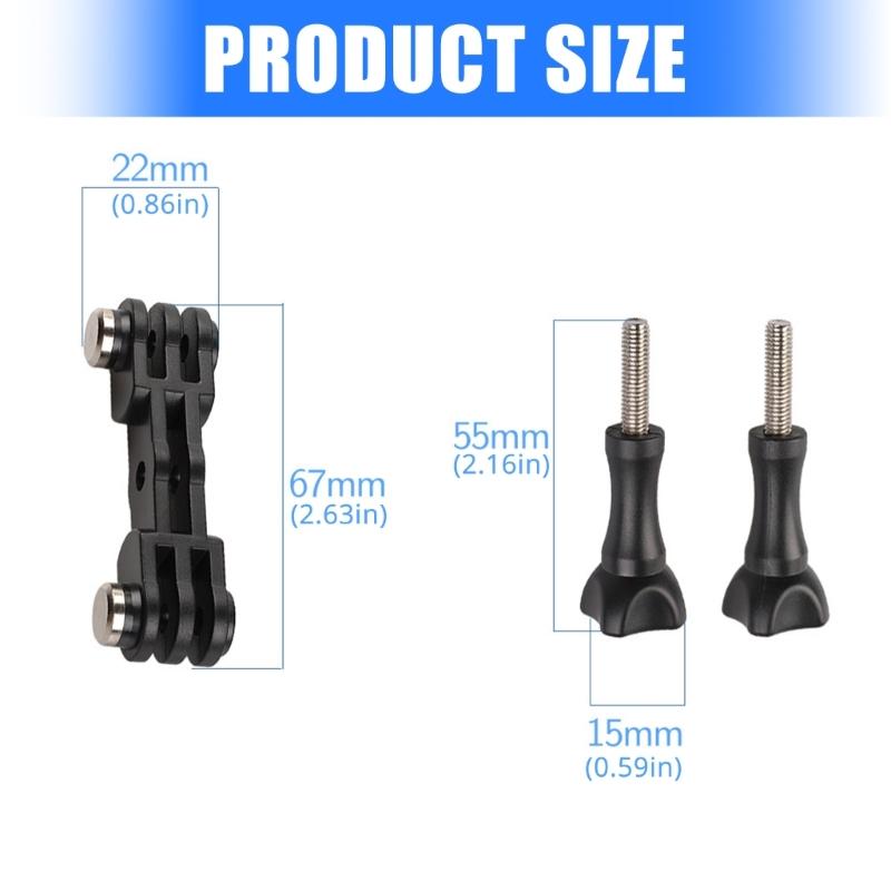 High Strength Double Mount Twin Adapter For 360 X2 X3 Action Camera Mount Adapter Support Photography Accessories