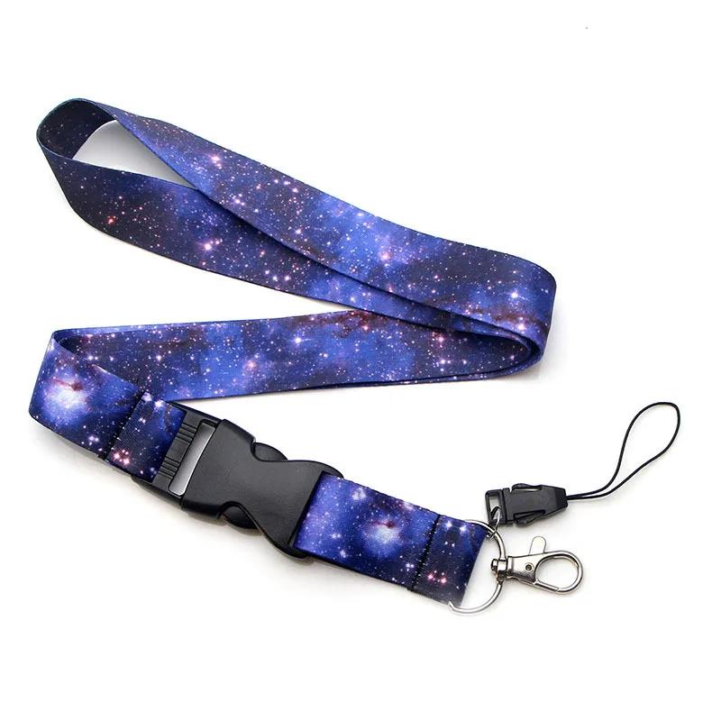 Starry Sky Neck Strap Lanyards for Keys Marble Stripe Keychain ID Credit Card Hang RopeAccessories Gift
