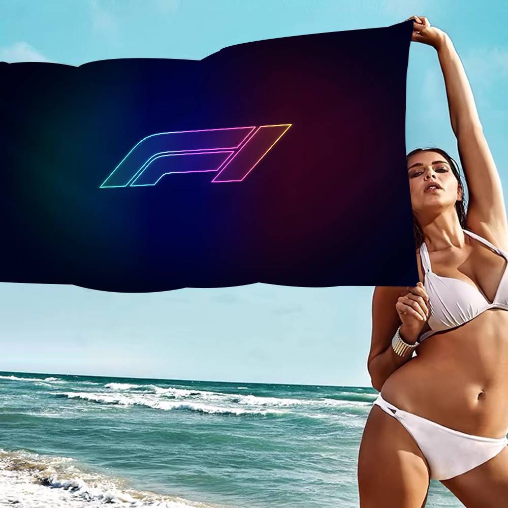 Racing Car F1 Microfiber Printed Beach Towel Mountain Climbing Yoga Beach Swimming Running Absorbent Soft Towel