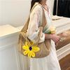 Large capacity woven hollow armpit tote bag women's 2025 new summer commuter shoulder seaside vacation beach bag