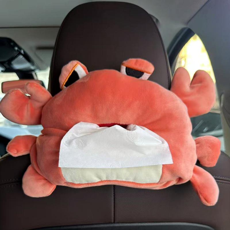 Creative Cartoon Car Plush Tissue Box - Hanging or Armrest Style