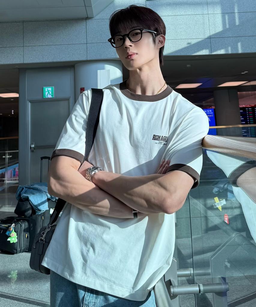 MINDBRIDGE [On] Graphic Oversized Ringer Short Sleeve T-Shirt - 2 Colors