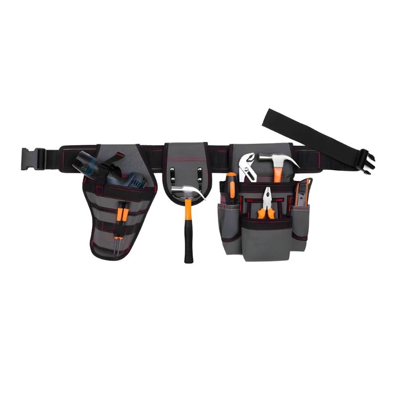 Multipocket 600D Cloth Tool Waist Pack Portable Organizer Toolbelt For Construction Outdoor Work Waterproof Design