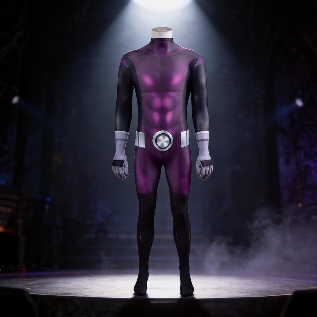Teen Titans Raven Halloween Stage Costume With 3d Digital Print For Cosplay Events