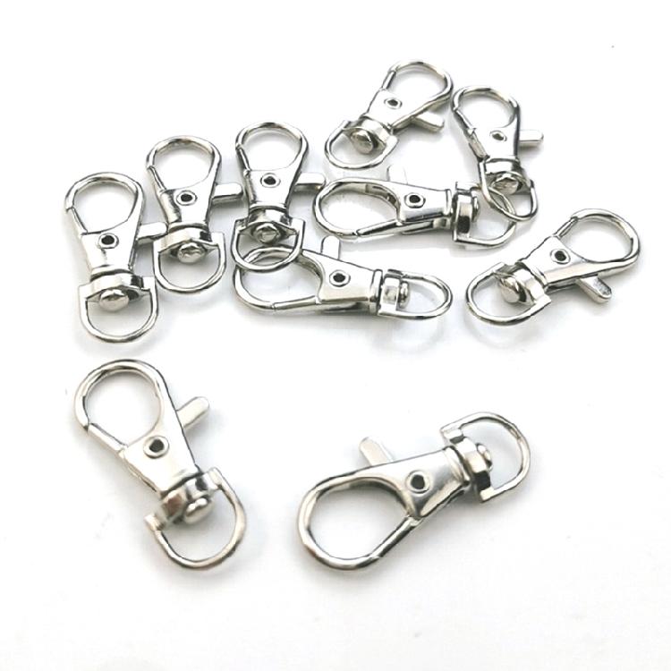 0.98Inch 49PCS Keychain and Wristlet Clamp for Key Fob Hardware with Pliers Tool