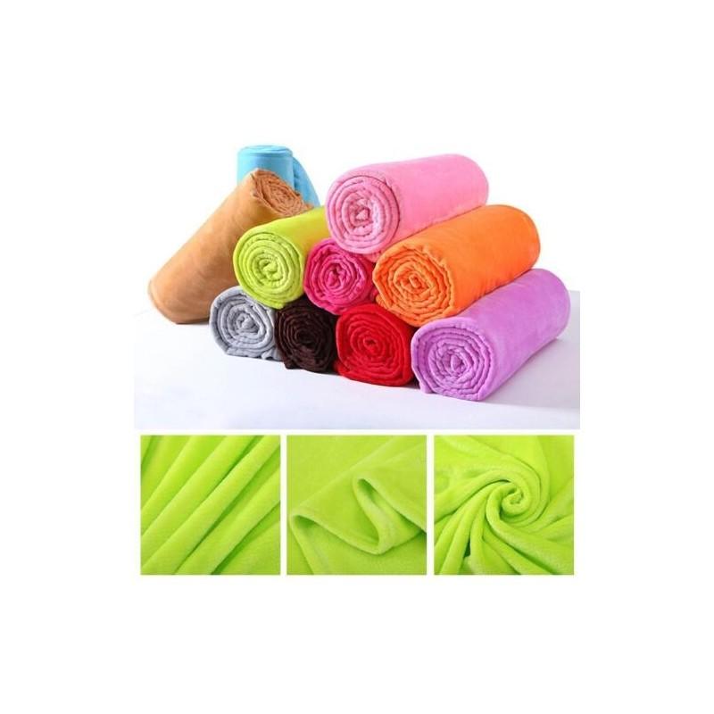 Soft Super Warm Solid Warm Micro Plush Fleece Blanket Throw Rug Sofa 1pc Bedding