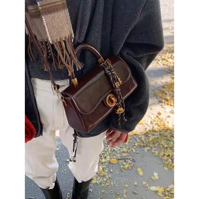 Premium Oil Wax Leather Retro Bag Women's New Autumn and Winter Versatile Messenger Bag Fashion Portable Small Square Bag