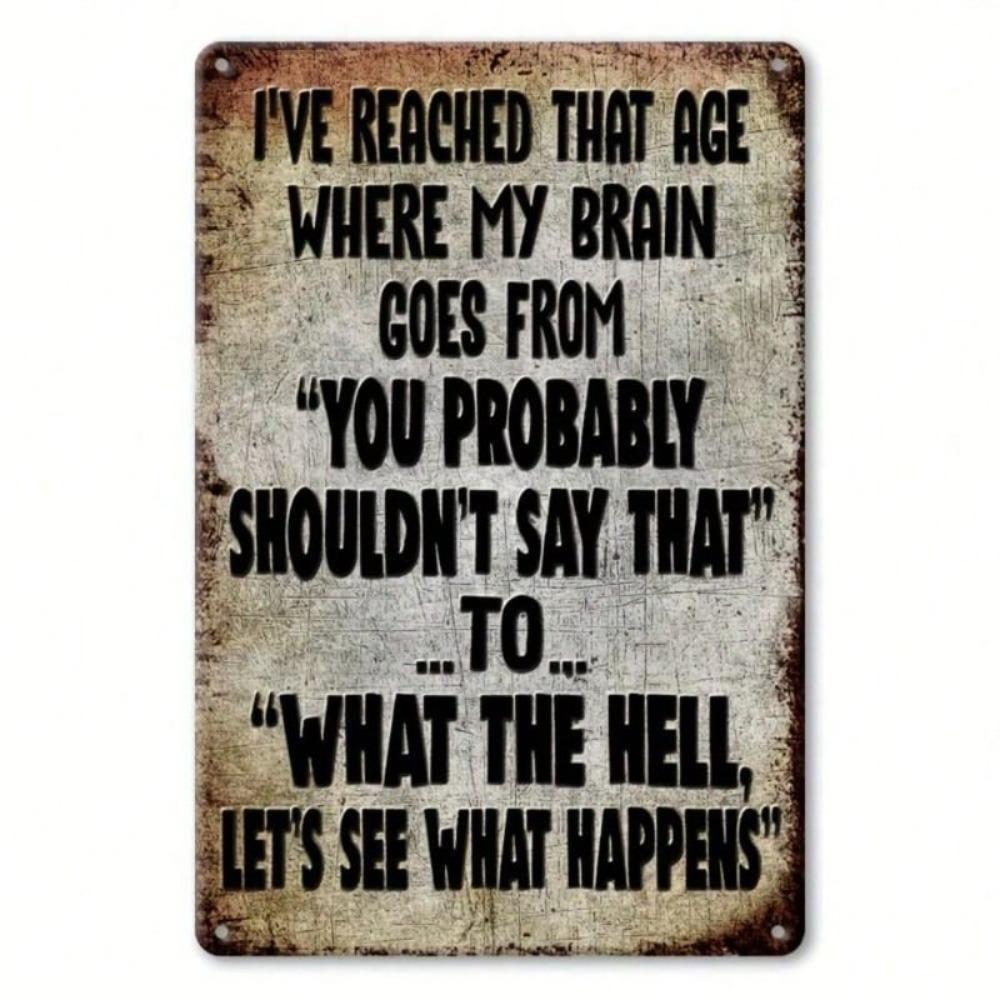 Vintage Humorous Metal Sign 20x30cm Retro Garage Cafe Garden Decor Unique Gift