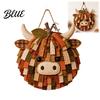 Handmade Fabric Craft Supplies Highland Cow Pumpkin Patchwork Kit Autumn DIY Thanksgiving Activity Sewing Kit for Beginners Home Farmhouse