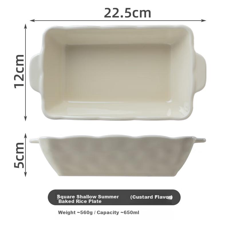 Banwushenghuo Ceramic Baking Dish for Oven And Microwave, Double-Handled Casserole Dish for Cheese Baked Rice, Baking Tray And Baking Tool