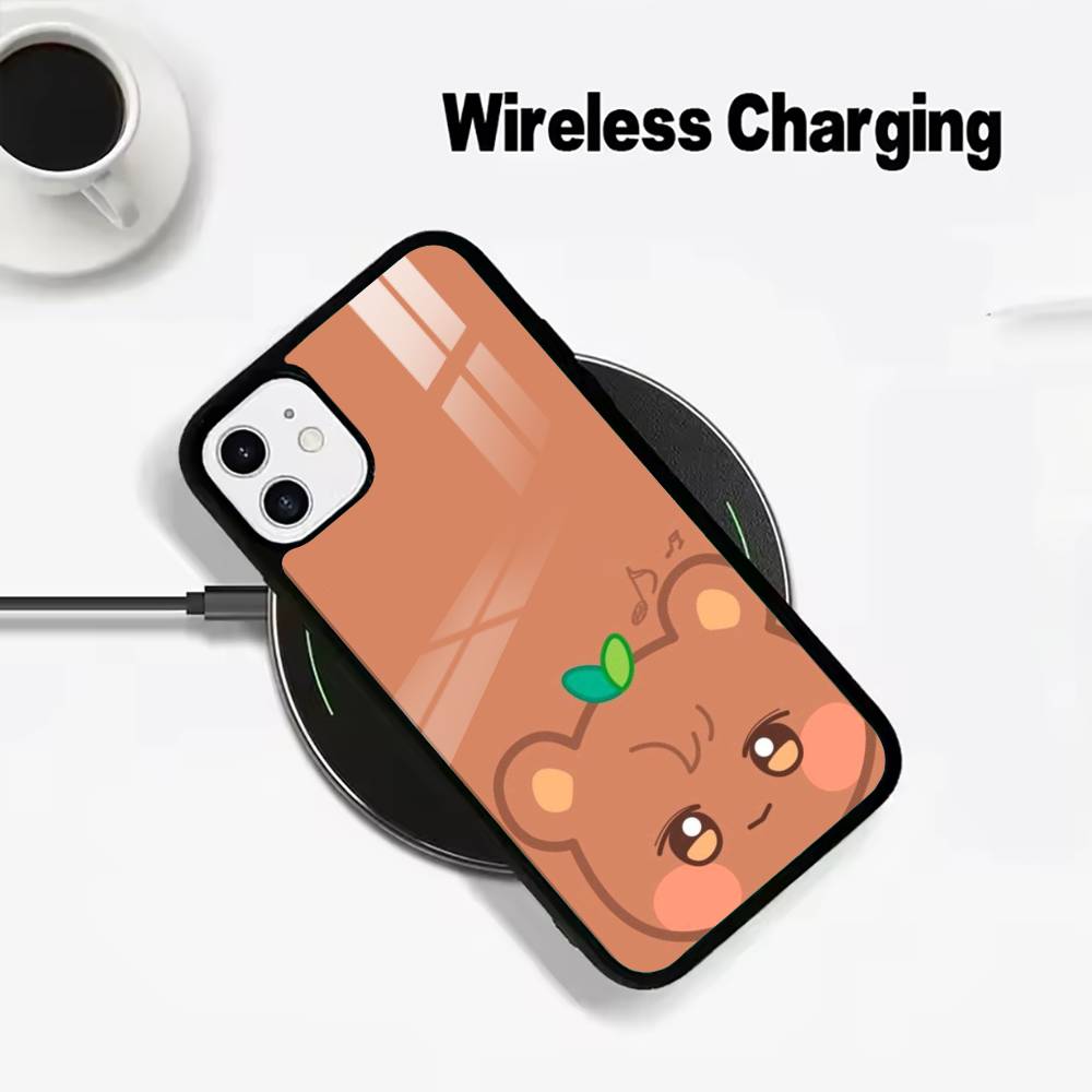 Cute-A-N-I-T-E-E-Z For IPhone17 16 15 14 13 12 11 Plus Pro Max Plus Wireless Charger Phone Case