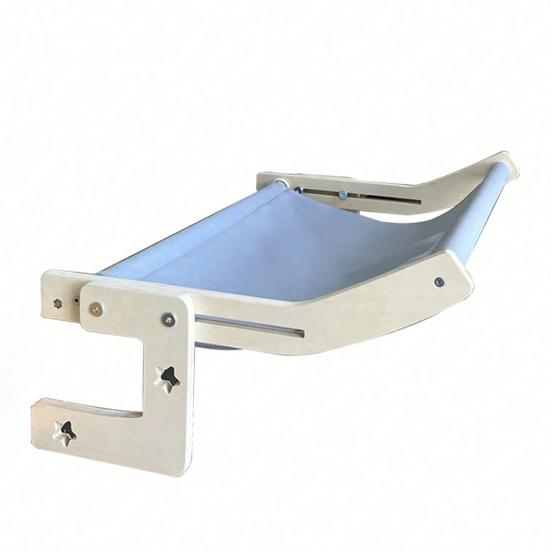 Cat Hammock Window Perch Adjustable Cat Bed with Wood Frame No Drilling Pet Hammock for Bedside Windowsill Indoor Cats