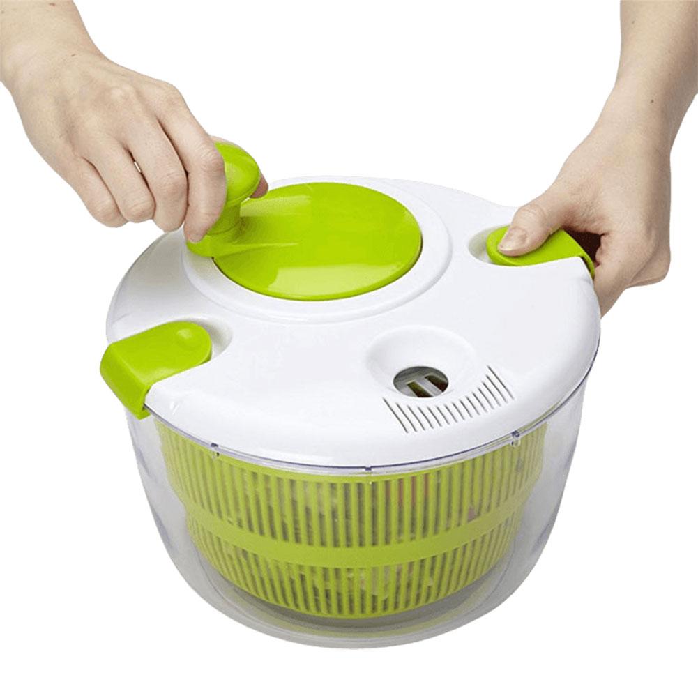5 L Salad Spinner Salad Dryer BPA Free Large Fruit Washer Multi-Use with Secure Lid Lock & Rotary Handle & Bowl for Home Kitchen