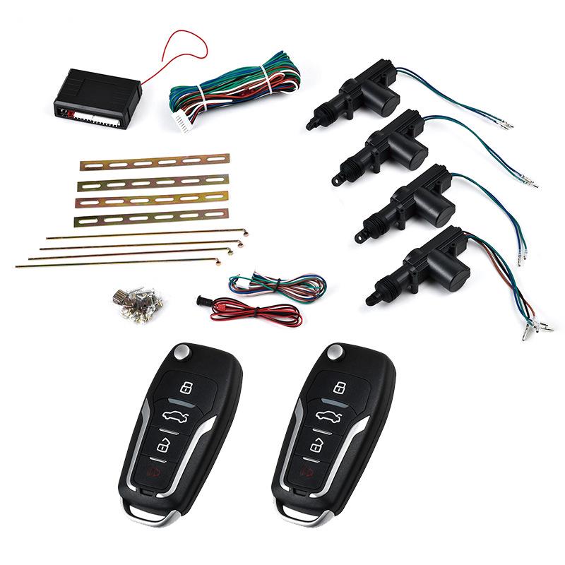 Închidere Centralizată cu Telecomandă Fără Cheie pentru Mașină 12V cu Control pe Trei Motoare și Lamă de Cheie Pliabilă