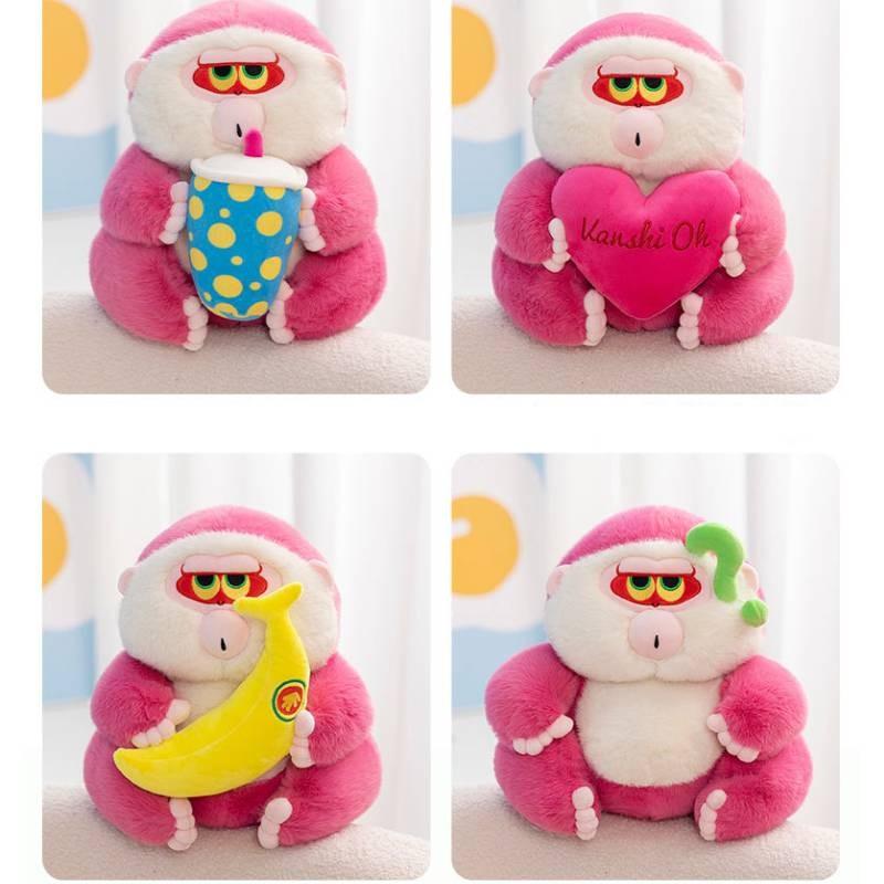 Adorable Soft Plush Monkey Doll With Various Cute Designs Available In Multiple Sizes