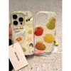 Geantă de cumpărături creativă cu fructe și roșii, husă de telefon cu lămâie pentru iPhone 16 Pro 15 14 13 12 11 Promax Plus, husă spate minimalism high-end
