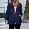 Womens Raincoats With Hood  Lightweight Outdoor Hooded Waterproof Windbreaker Solid Trench Coat Jacket Plus Size