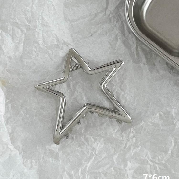 Trendy Hollow Star Hair Accessories Practical Metal Hair Claw For Women Girls Fashion Hairpin For Daily Styling Use