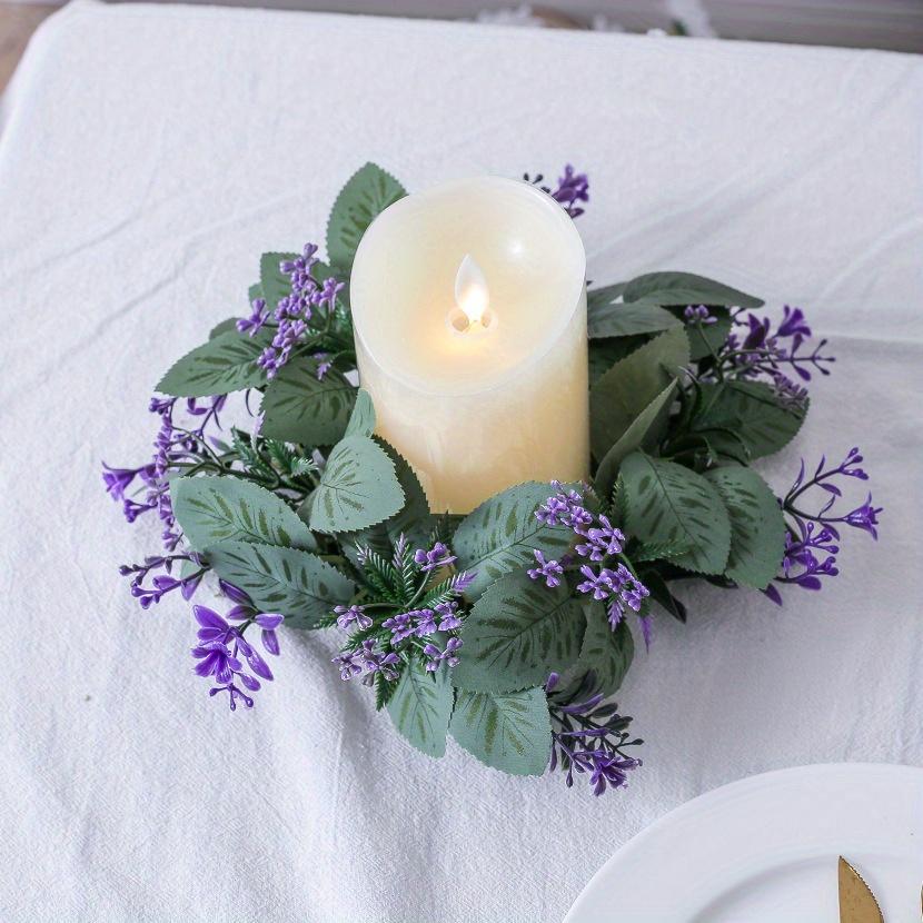 1Pc Simulation Plant Candlestick Garland Ring for Holiday Party Wedding Home Lampstand Props Decoration