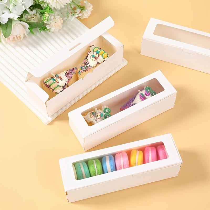 5/10 Peças Caixa de Papel Kraft para Macaron Bolo Biscoitos Embalagens para Bolos da Lua Caixas de Embalagem Casamento Aniversário Lembrancinhas Festival Pacote de Presente