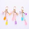 Cute Heart Candy Bear AirPods Case Keychain - Rainbow Colors, Girly Soft Pendant