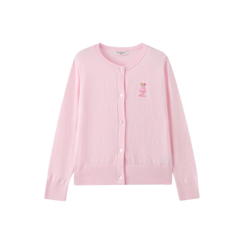PawinPaw Girls  Cartoon Bear Knit Cardigan 120