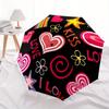 1pc Love Symbols Automatic Opening/Closing Folding Umbrella with 47 Ribs, Plastic Handle, Windproof Portable Sunshade Umbrella y250726087