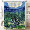 Waterproof Shower Curtain Featuring Van Gogh's The Olive Trees At Night Perfect for Your Bathroom Decor