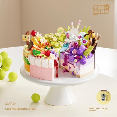 Delicious Dessert Building Blocks Sweet Cake Girls Group Display Diy Assembling Model Trendy Toy