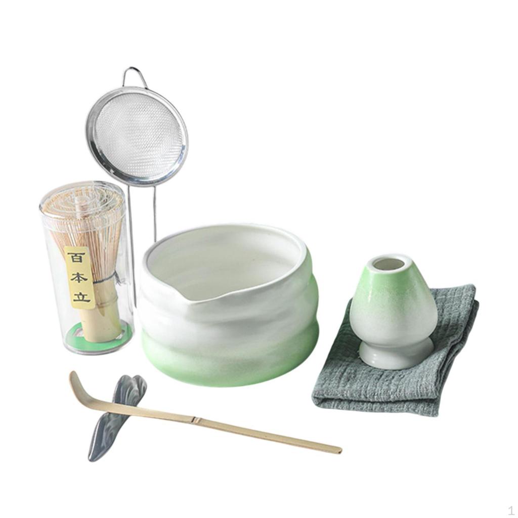 7-teiliges japanisches Matcha-Set mit Teelöffeln und Schale für den Haushalt