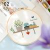 Crafts Handmade Painting Flowers Plants Pattern Cross Stitch DIY Embroidery Embroidery Starter Kit