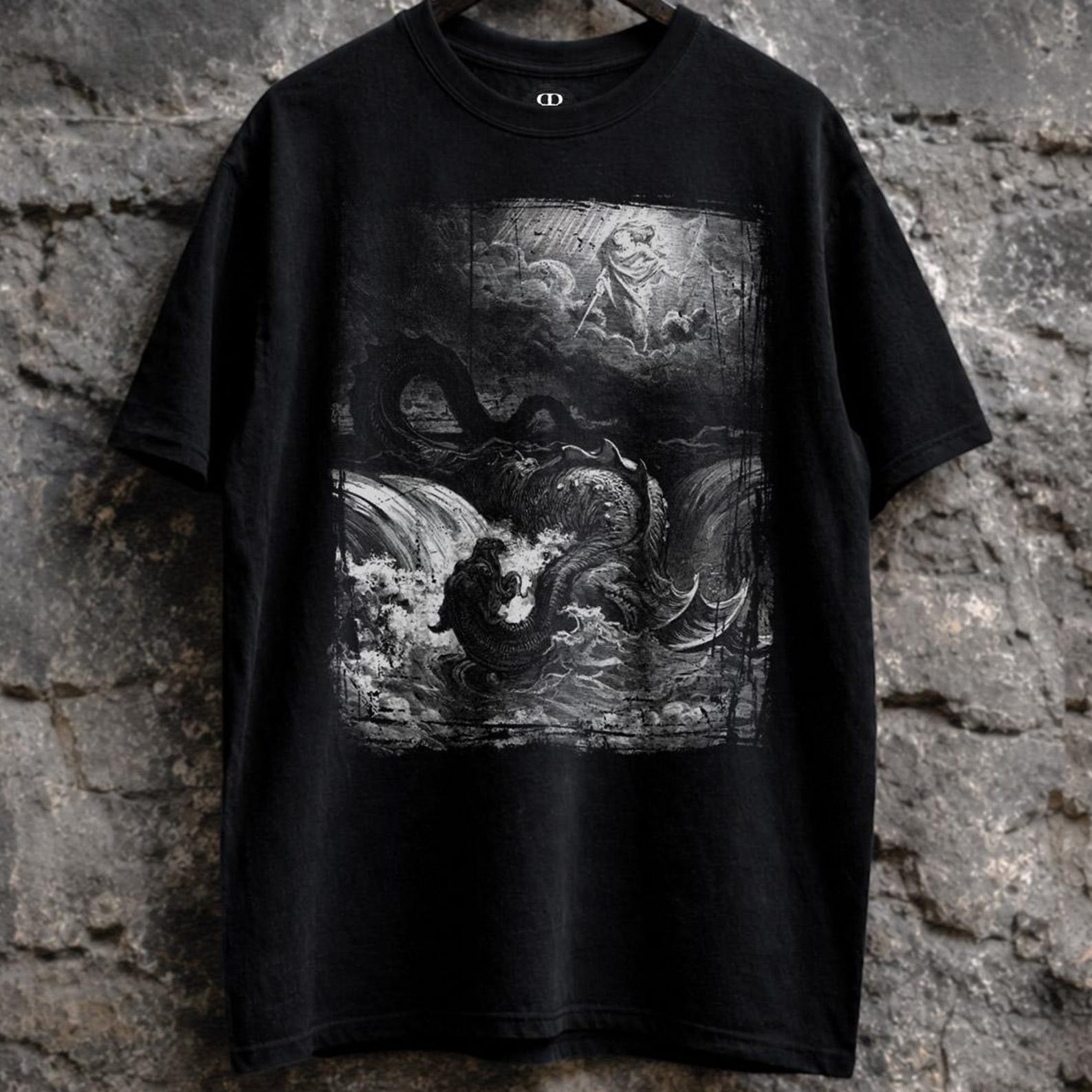 Destruction of Leviathan Shirt - Gustave Doré Sea Monster Graphic Tee S