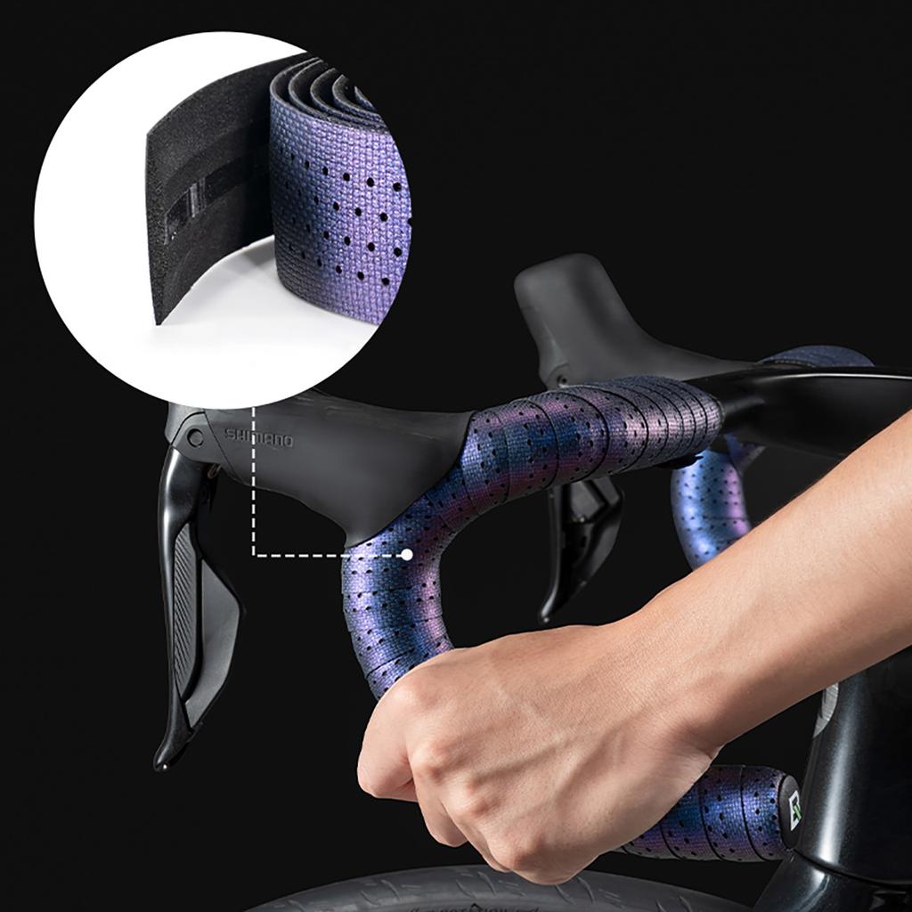 Shark Pattern EVA Foam Bicycle Handlebar Tape - Black