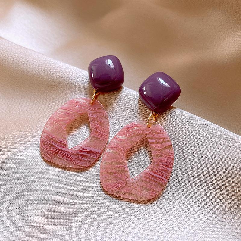 Faye Wong Pink Shrimp Cracker Earrings 2025 Year of the Snake Spring Festival Studs - European and American High-End Fashion.
