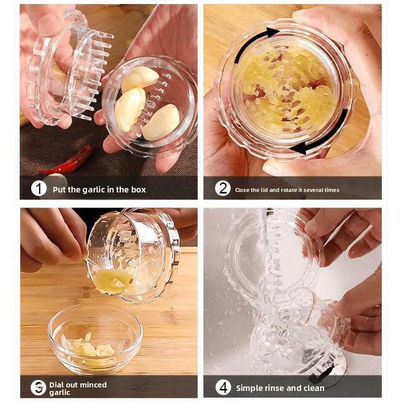 Plastic Creative Garlic Puree Maker, Kitchen Small Tool, Multi-functional Garlic Press, Garlic Paste Maker, Convenient Household Garlic Puree Maker