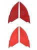 METYOUCAR Set of Carbon Fiber Hood Side Cover Stickers for Honda Customizable Exterior Parts 2-Piece N-BOX JF3/JF4 (2017-2021), (Red)