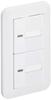 Panasonic Cosmo Series Wide 21 Illuminated Double Switch with WTP50512WP Flush-Mounted B, Single-Pole, Plate, White/P