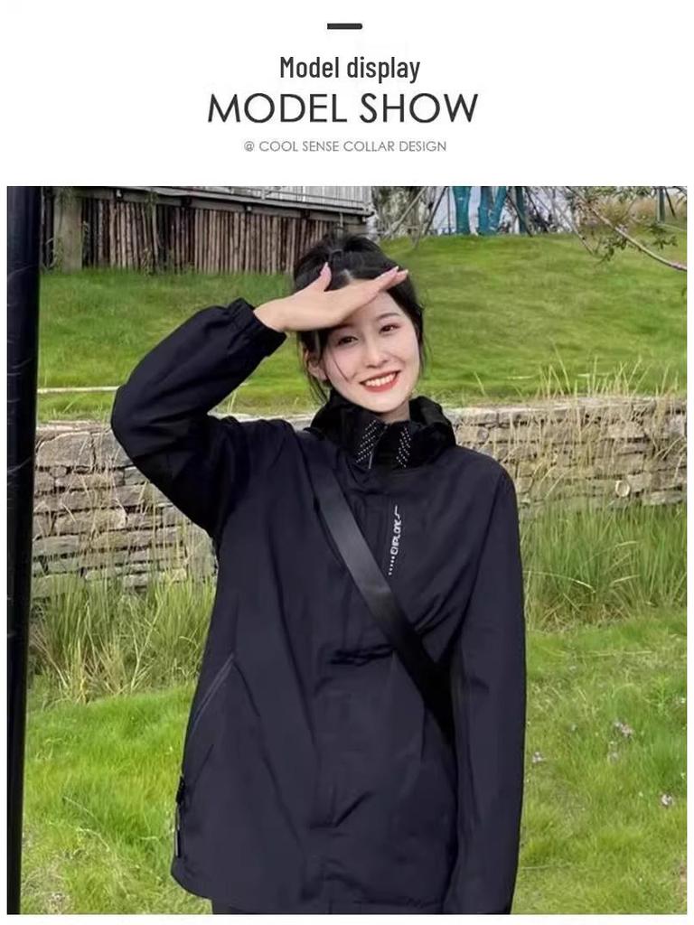 Damska 2024 Nowa Outdoorowa Kurtka Trzy w Jednym Cienka Wodoodporna i Wiatroodporna na Letnią Wspinaczkę Górską.