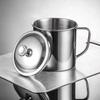 Thickened 304 Stainless Steel Mug with Lid and Handle