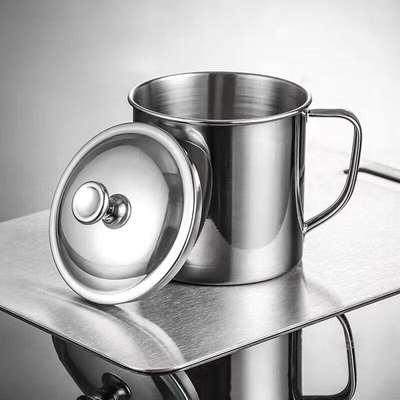 Thickened 304 Stainless Steel Mug with Lid and Handle
